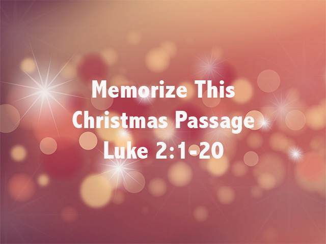 Memorize This Christmas Passage